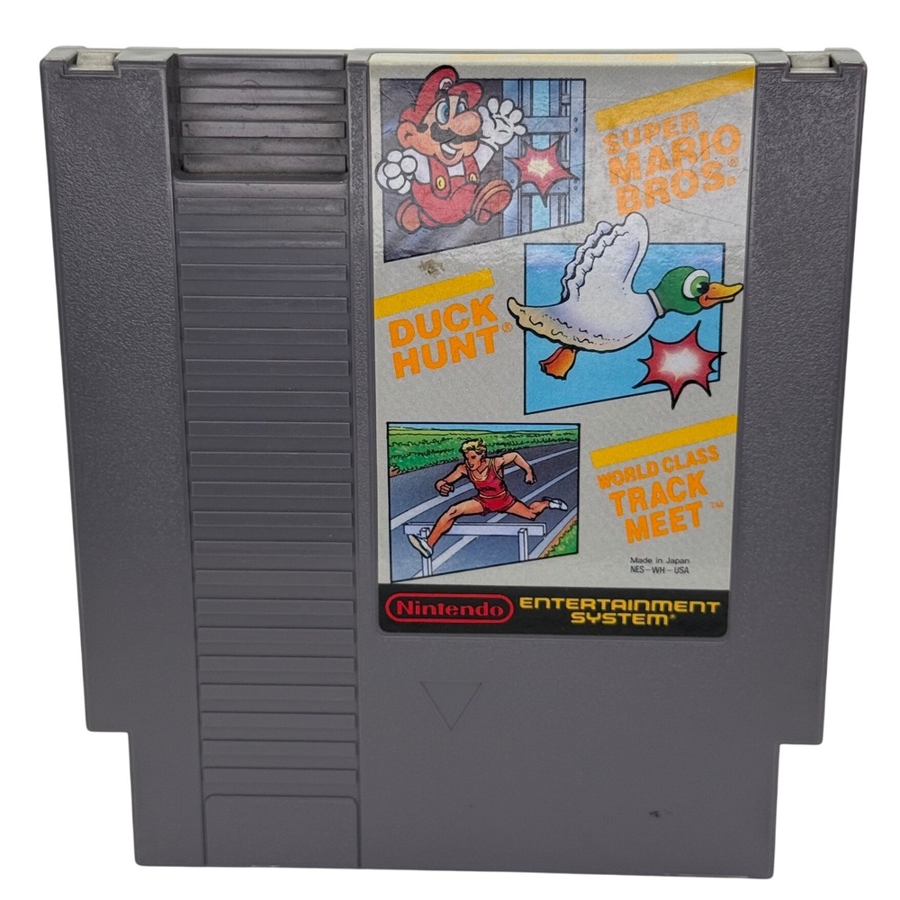 Super Mario Bros Duck Hunt World Class Track Meet NES Nintendo 3-in-1 Cartridge